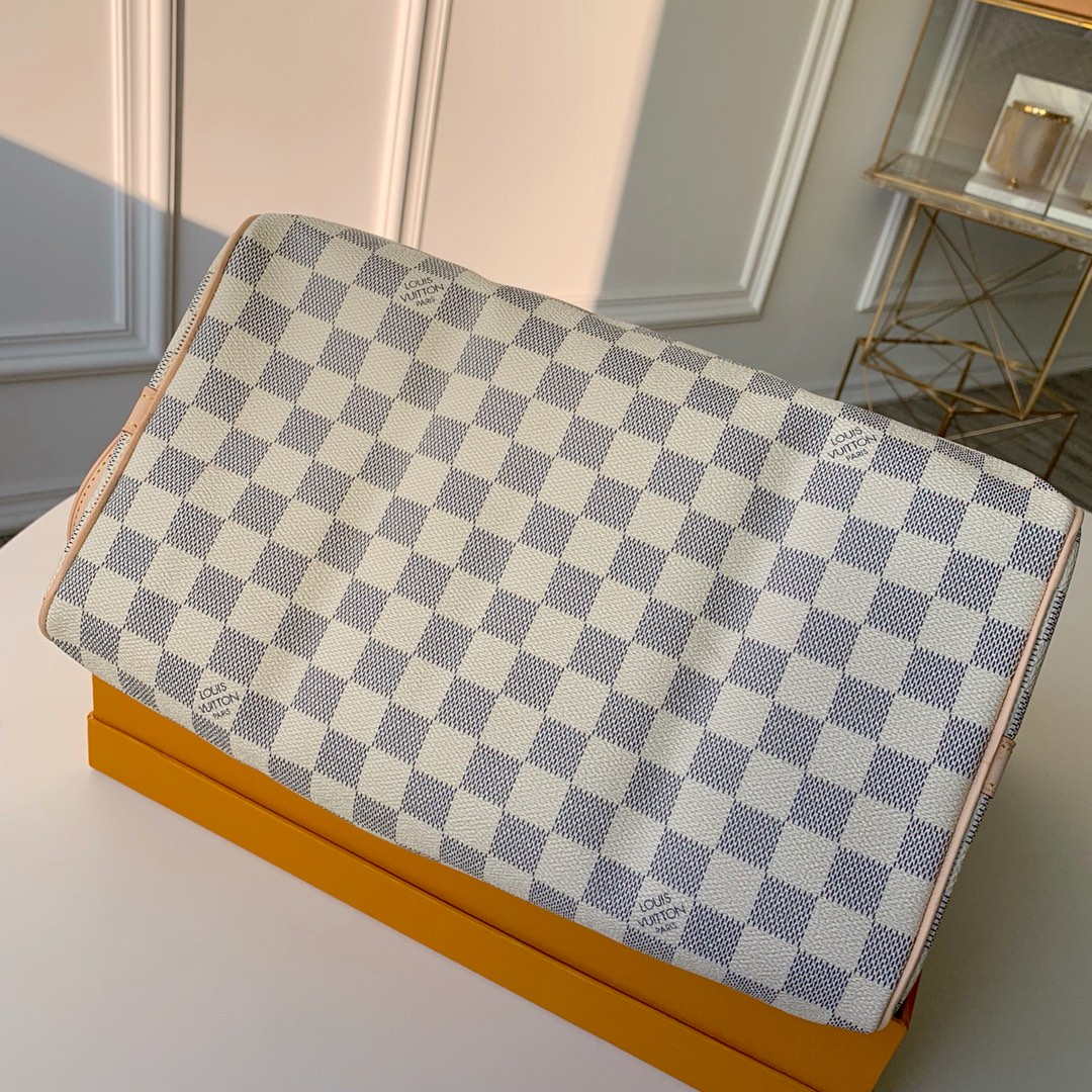 Louis Vuitton N41373 LV Speedy 30 Bag Damier Azur Canvas - Default Title - View 3