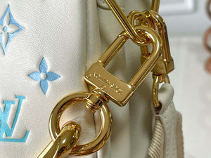 Louis Vuitton LV M11225 Coussin PM Handbag lambskin White and Blue - Default Title - View 5