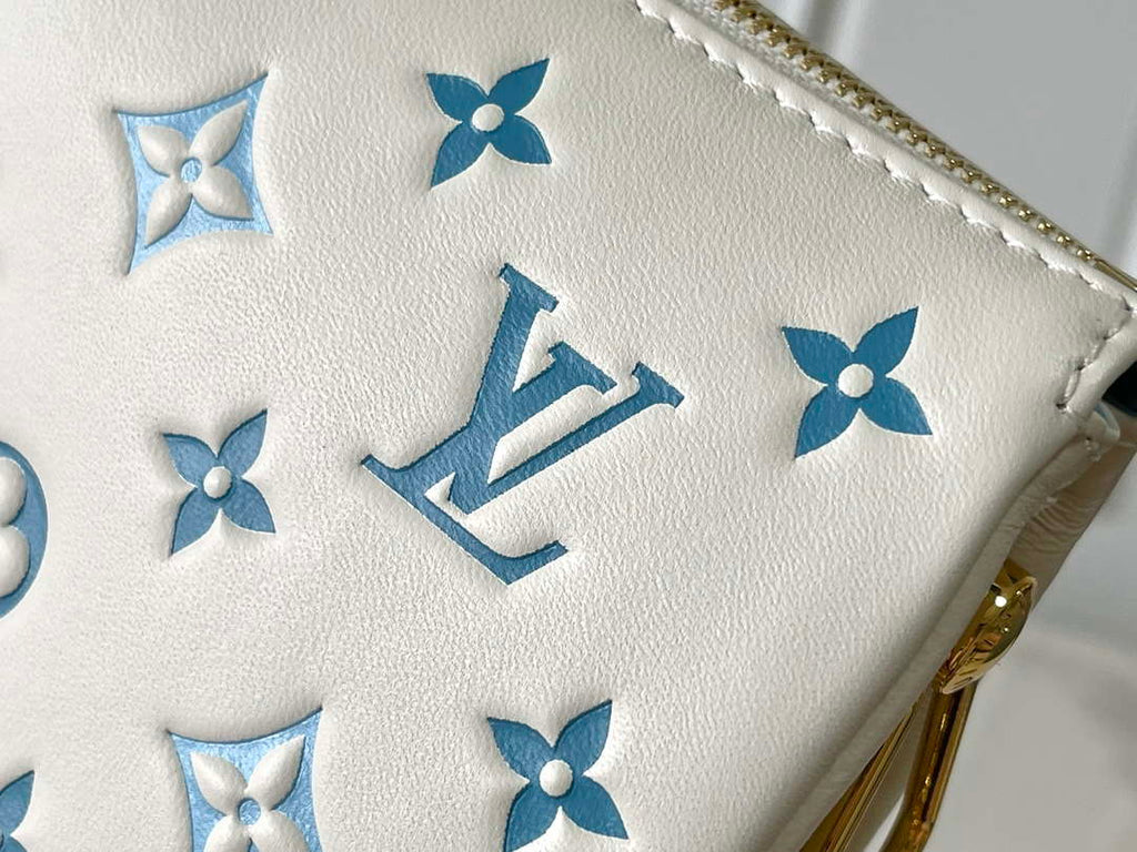 Louis Vuitton LV M11225 Coussin PM Handbag lambskin White and Blue