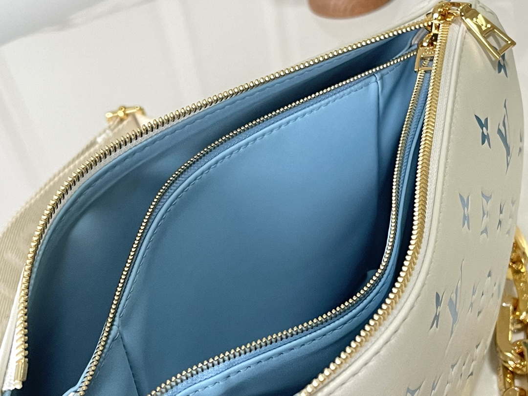 Louis Vuitton LV M11225 Coussin PM Handbag lambskin White and Blue - Default Title - View 8