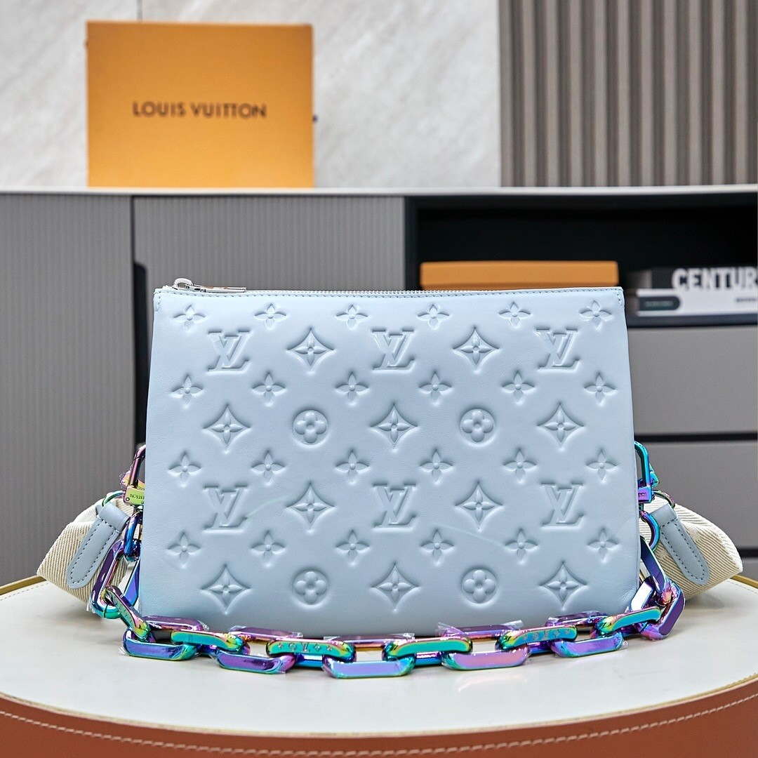 Louis Vuitton LV M11436 Coussin PM Handbag lambskin Washed Blue