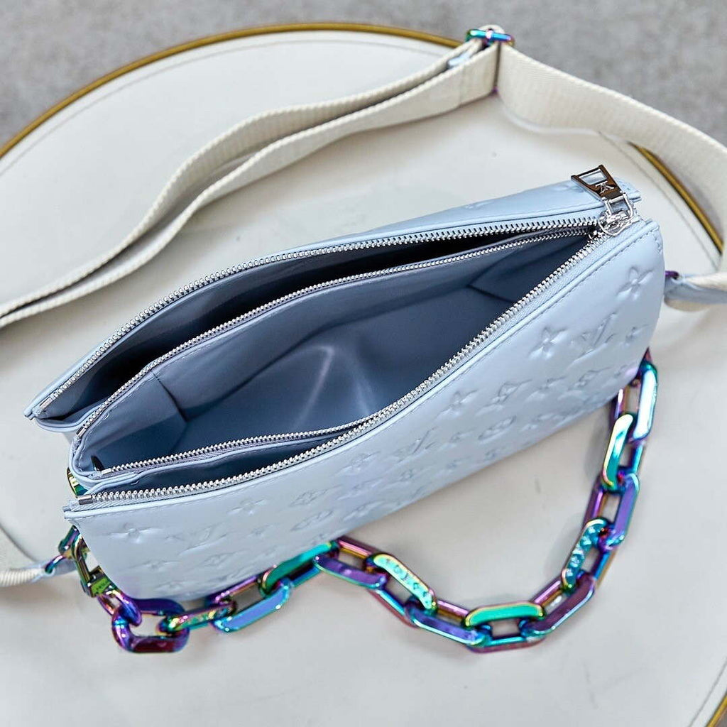 Louis Vuitton LV M11436 Coussin PM Handbag lambskin Washed Blue