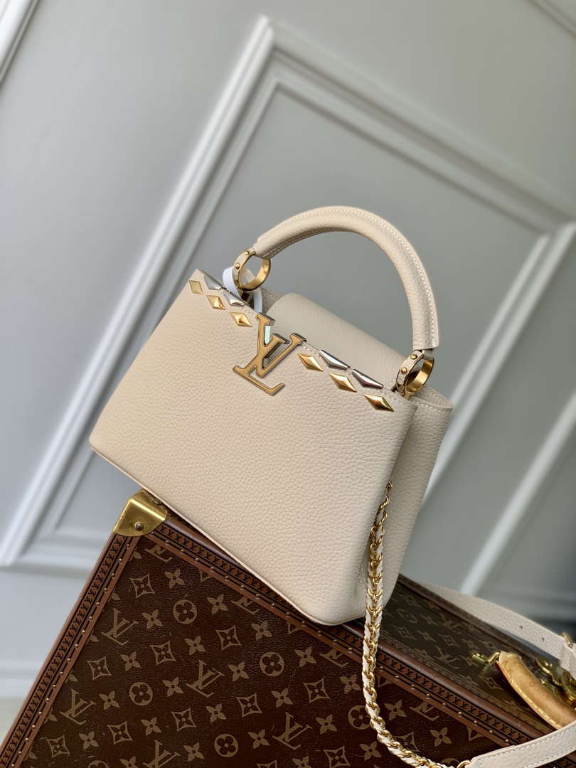Louis Vuitton LV M12751 Capucines BB Handbag Apricot