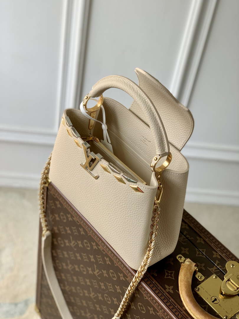 Louis Vuitton LV M12751 Capucines BB Handbag Apricot
