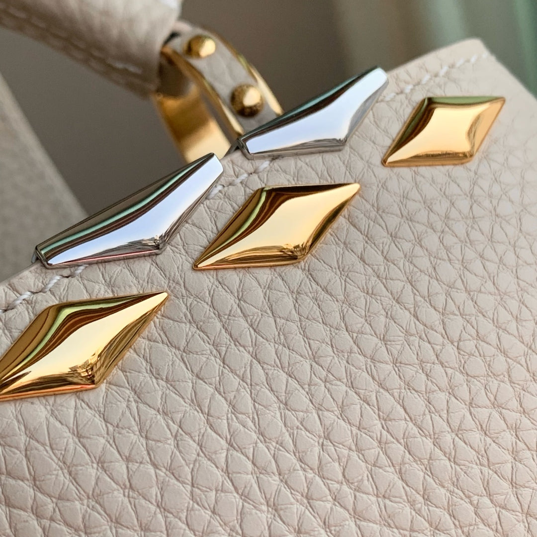 Louis Vuitton LV M12751 Capucines MM Handbag Apricot