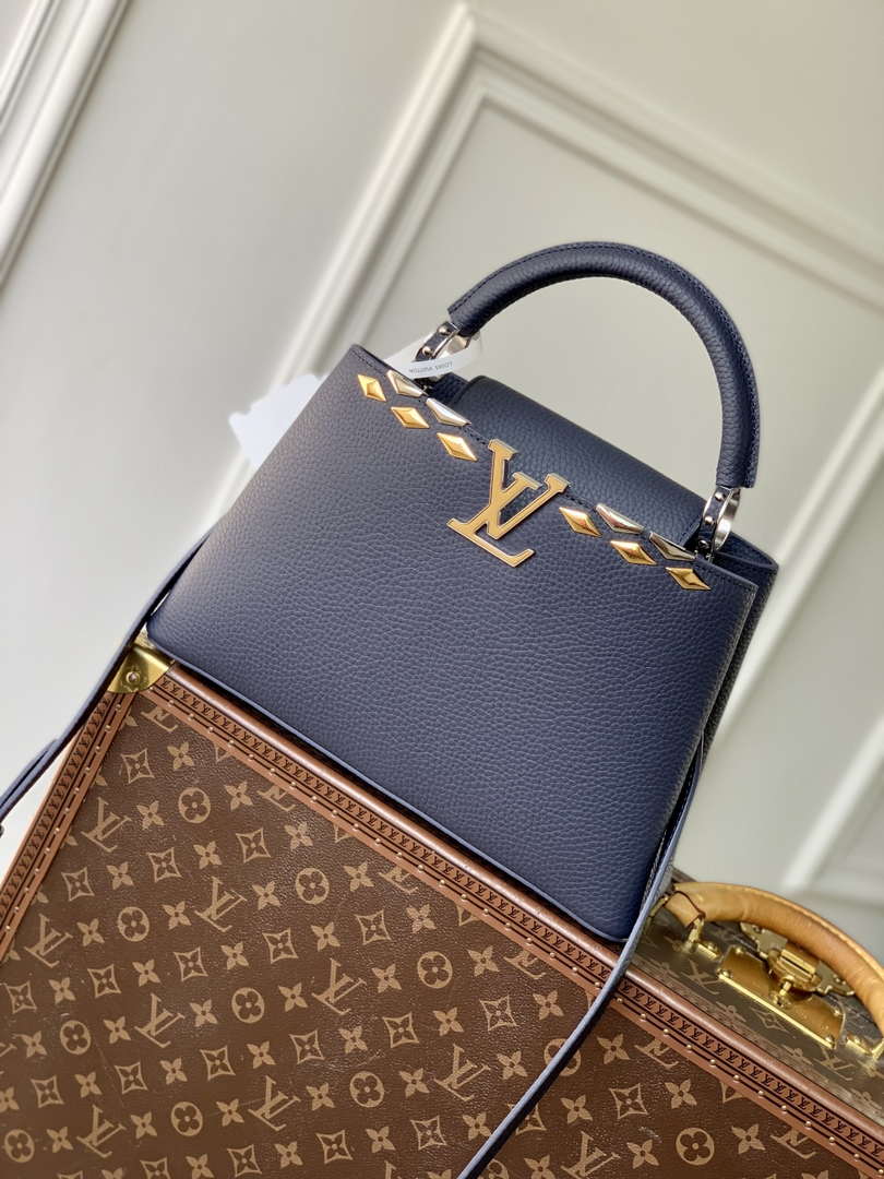 Louis Vuitton LV M12751 Capucines MM Handbag Blue