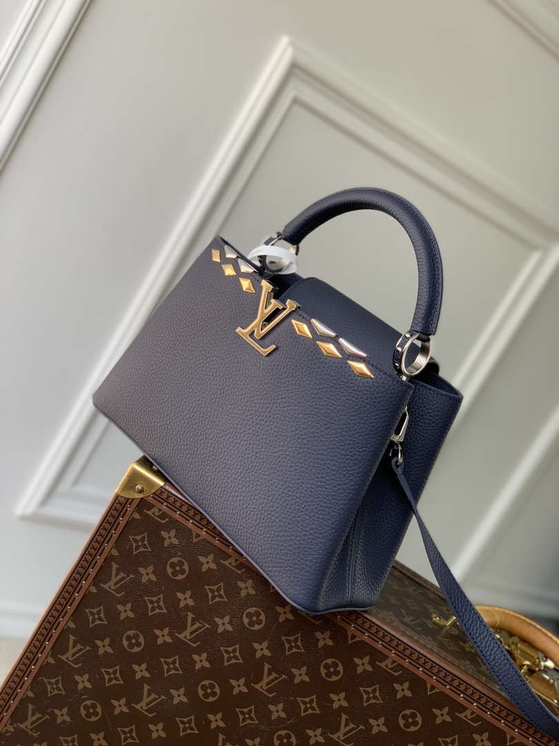 Louis Vuitton LV M12751 Capucines MM Handbag Blue - Default Title - View 2