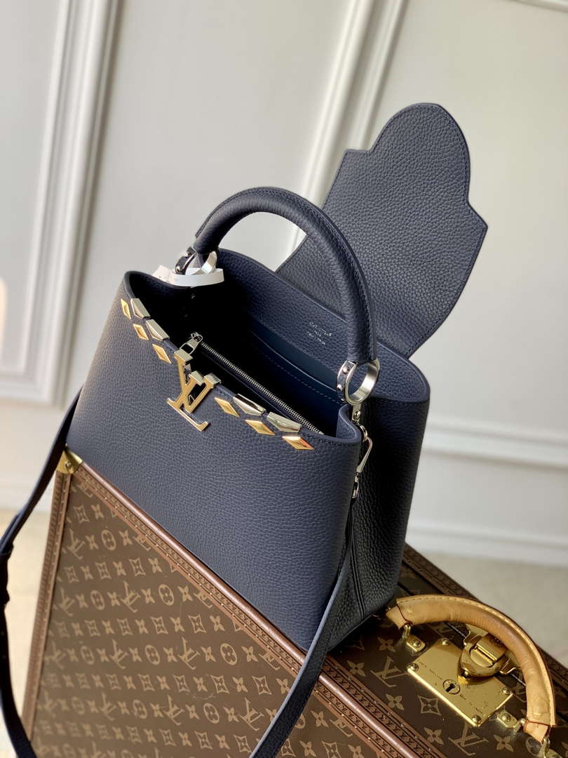 Louis Vuitton LV M12751 Capucines MM Handbag Blue - Default Title - View 9