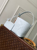 Louis Vuitton LV M12925 All In BB Bag Blue Ostrich Pattern