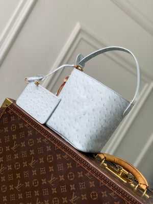 Louis Vuitton LV M12925 All In BB Bag Blue Ostrich Pattern - Default Title - View 1