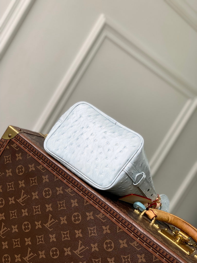 Louis Vuitton LV M12925 All In BB Bag Blue Ostrich Pattern