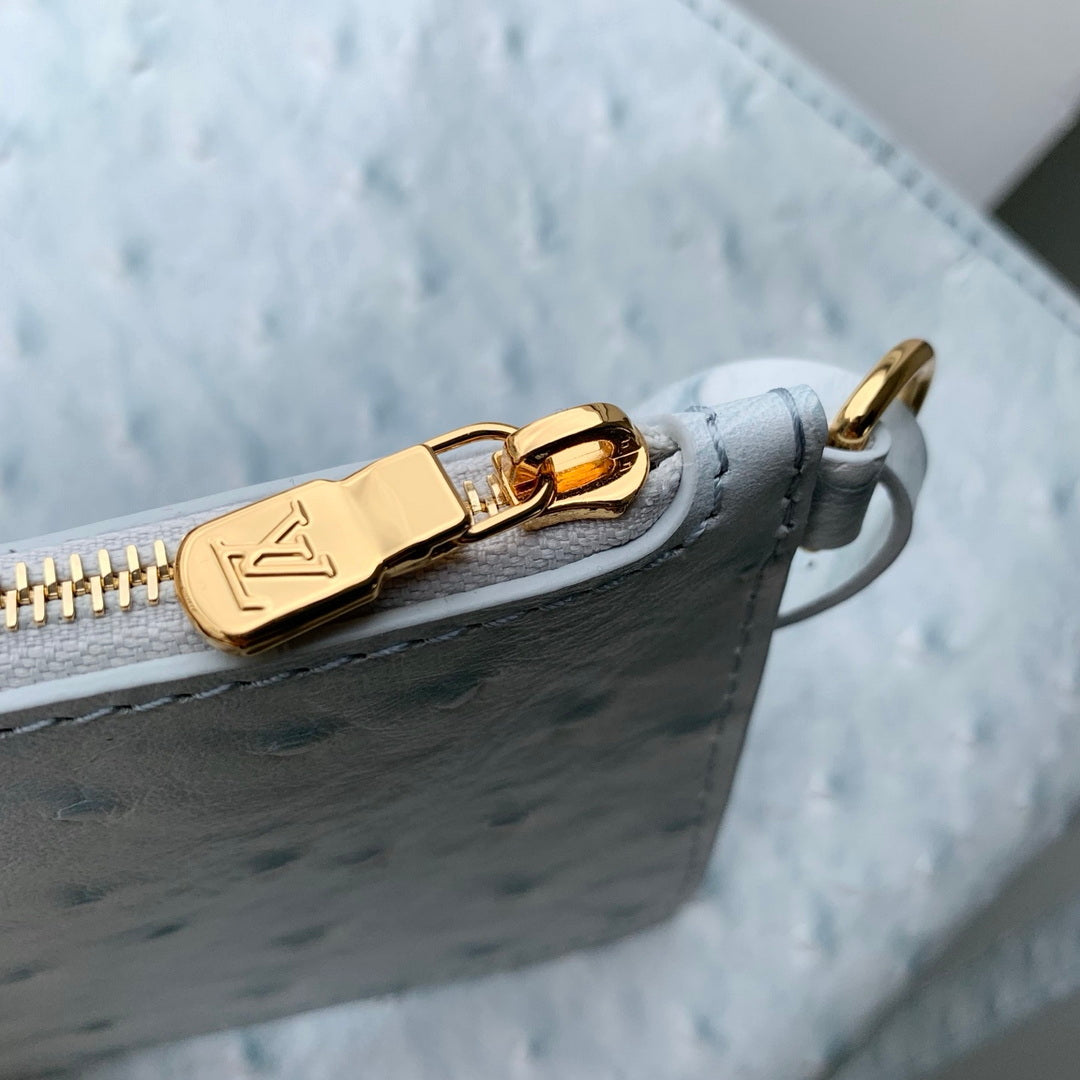 Louis Vuitton LV M12925 All In BB Bag Blue Ostrich Pattern