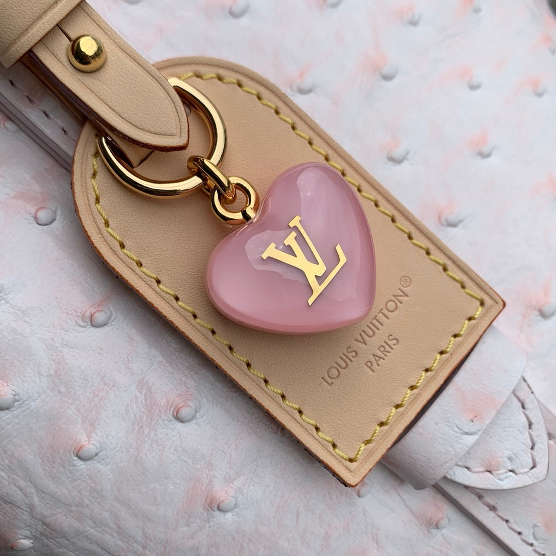 Louis Vuitton LV M12925 All In BB Bag Pink Ostrich Pattern