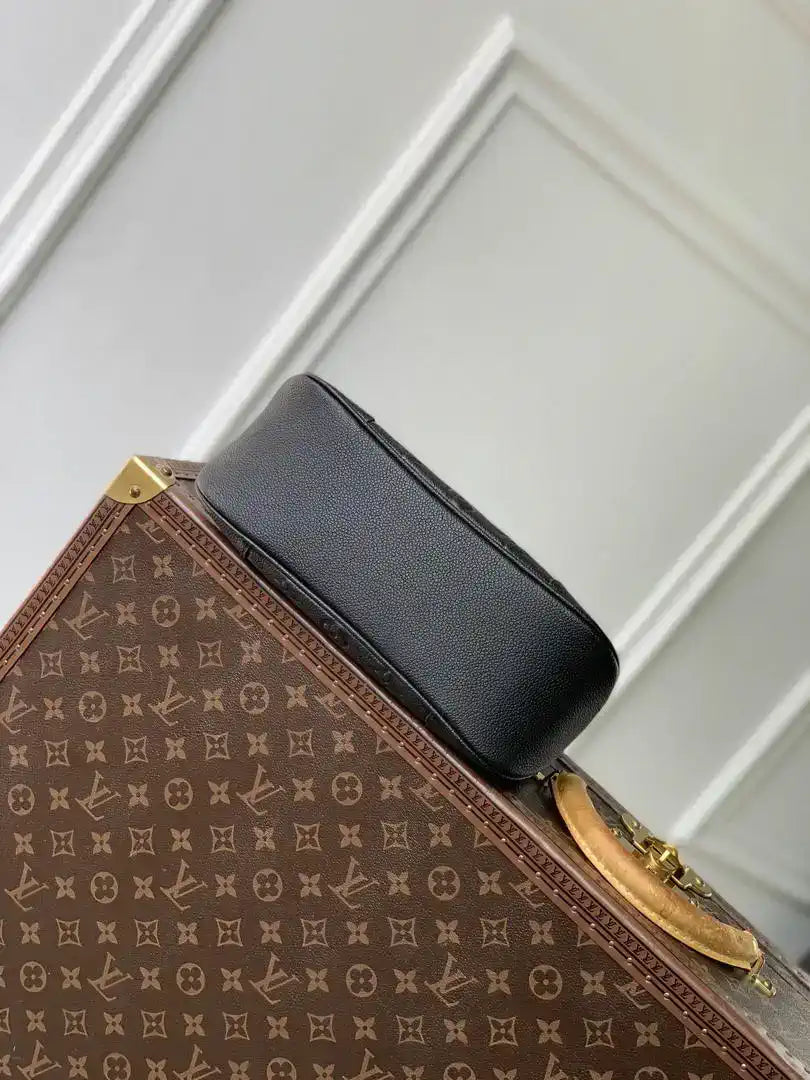 Louis Vuitton LV M12930 Boulogne PM Bag Monogram Empreinte Leather Black