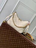 Louis Vuitton LV M12930 Boulogne PM Bag Monogram Empreinte Leather Beige