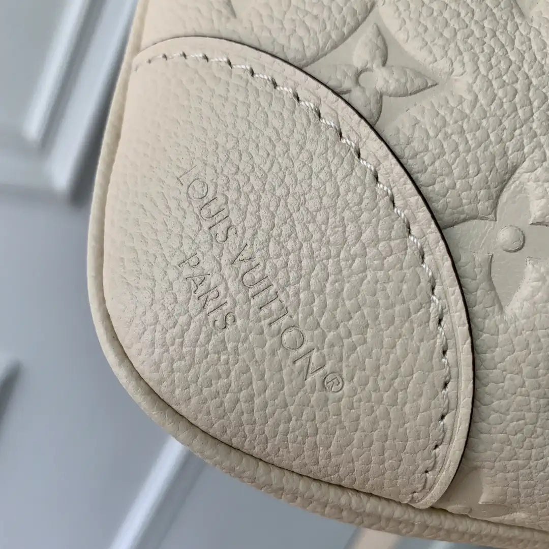 Louis Vuitton LV M12930 Boulogne PM Bag Monogram Empreinte Leather Beige