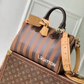 Louis Vuitton LV M14064 Speedy P9 Bandouliere 30 Bag Brown Stripes