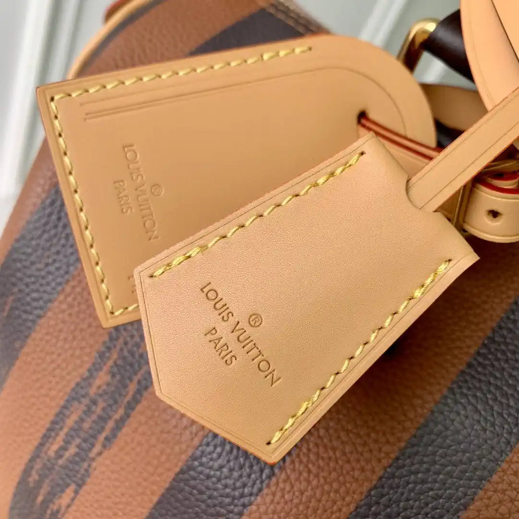 Louis Vuitton LV M14064 Speedy P9 Bandouliere 30 Bag Brown Stripes