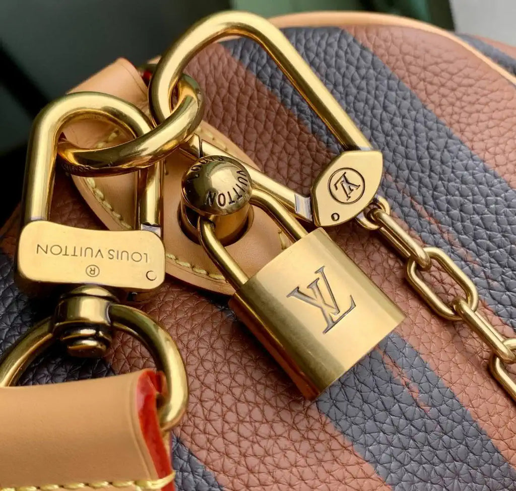 Louis Vuitton LV M14064 Speedy P9 Bandouliere 30 Bag Brown Stripes