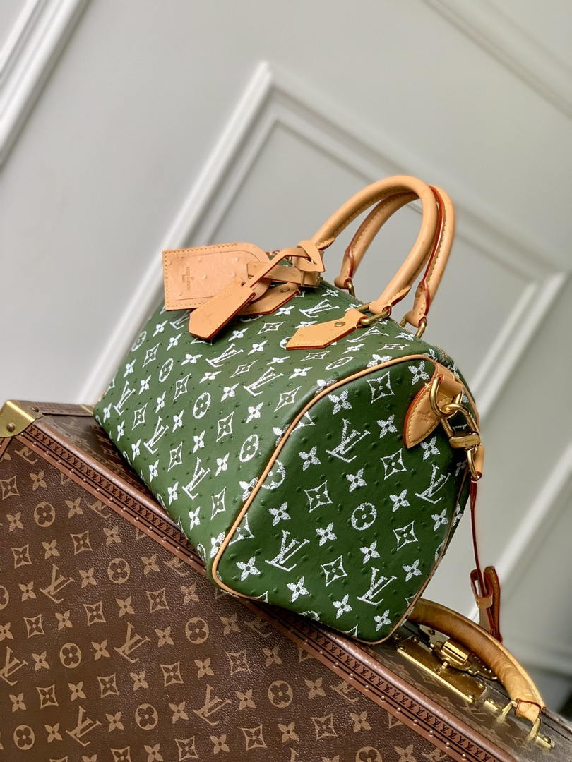 Louis Vuitton LV M14064 Speedy P9 Bandoulière 30 Bag Ostrich Dark green - Default Title - View 2