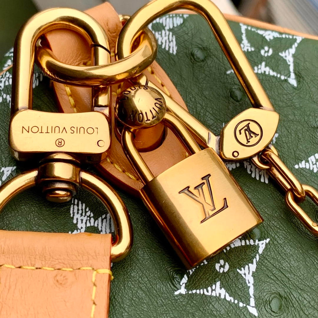 Louis Vuitton LV M14064 Speedy P9 Bandoulière 30 Bag Ostrich Dark green