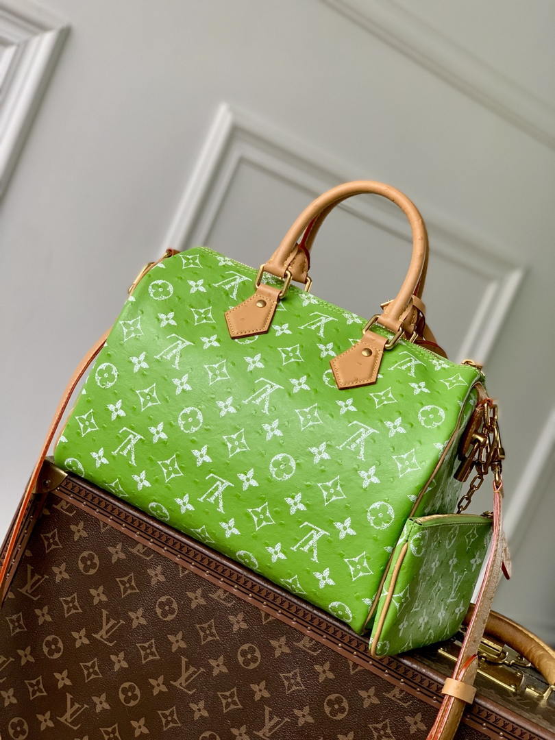 Louis Vuitton LV M14064 Speedy P9 Bandoulière 30 Bag Ostrich  green - Default Title - View 3