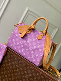 Louis Vuitton LV M14064 Speedy P9 Bandoulière 30 Bag Ostrich Ligth Purple