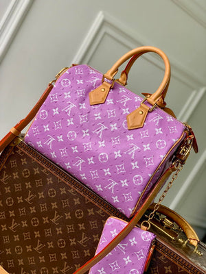 Louis Vuitton LV M14064 Speedy P9 Bandoulière 30 Bag Ostrich Ligth Purple - Default Title - View 3