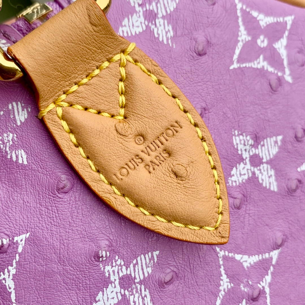 Louis Vuitton LV M14064 Speedy P9 Bandoulière 30 Bag Ostrich Ligth Purple
