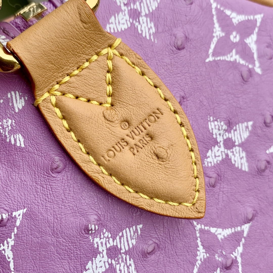 Louis Vuitton LV M14064 Speedy P9 Bandoulière 30 Bag Ostrich Ligth Purple