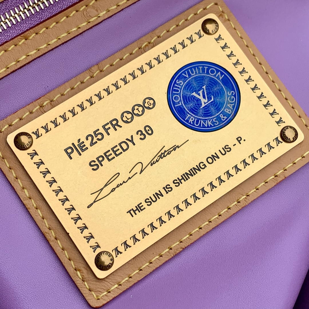 Louis Vuitton LV M14064 Speedy P9 Bandoulière 30 Bag Ostrich Ligth Purple