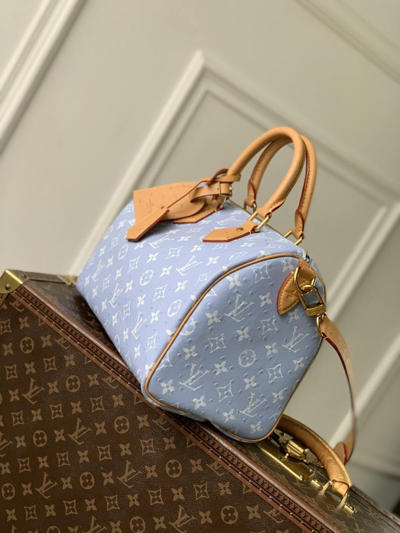 Louis Vuitton LV M14064 Speedy P9 Bandoulière 30 Bag Ostrich Ligth Blue - Default Title - View 2