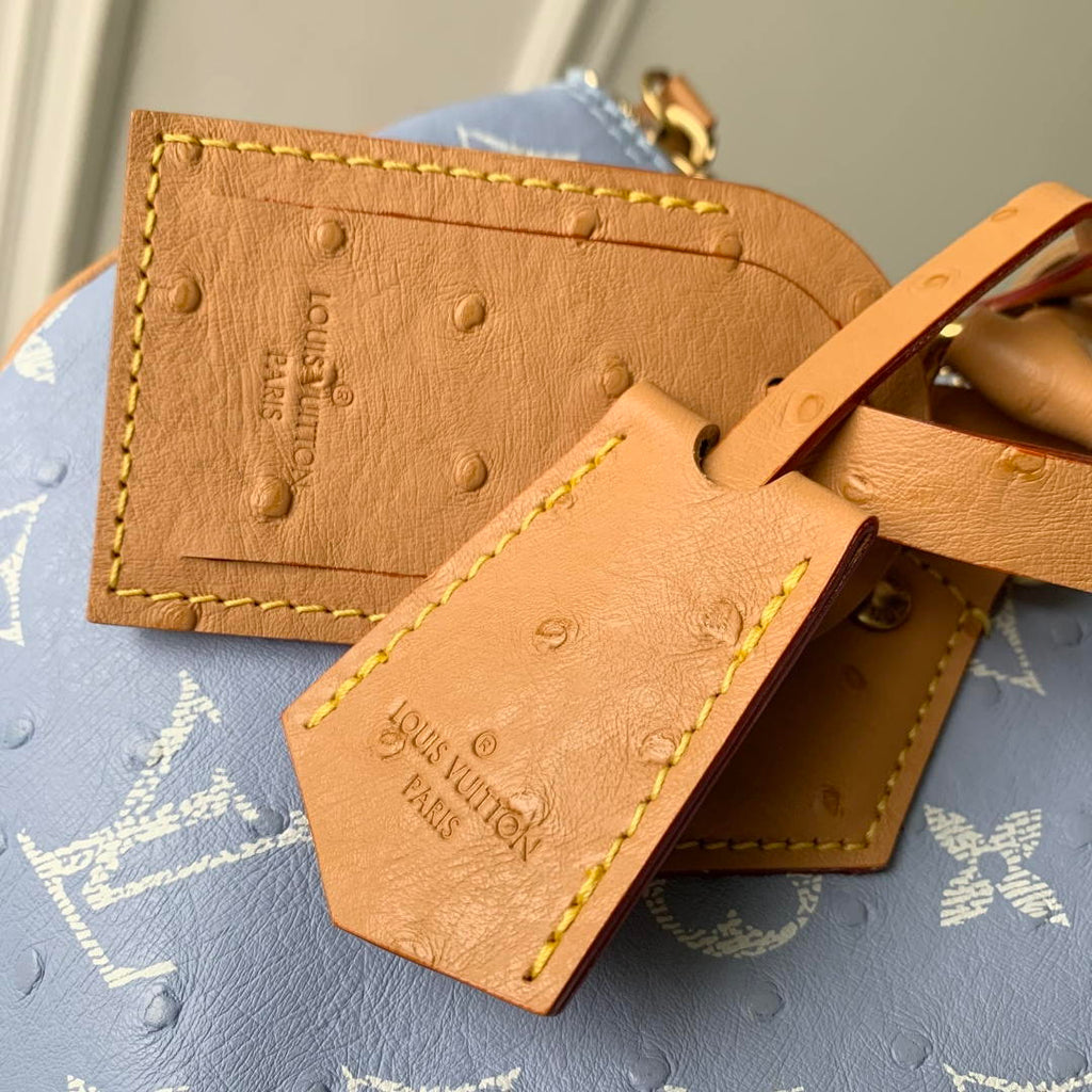 Louis Vuitton LV M14064 Speedy P9 Bandoulière 30 Bag Ostrich Ligth Blue