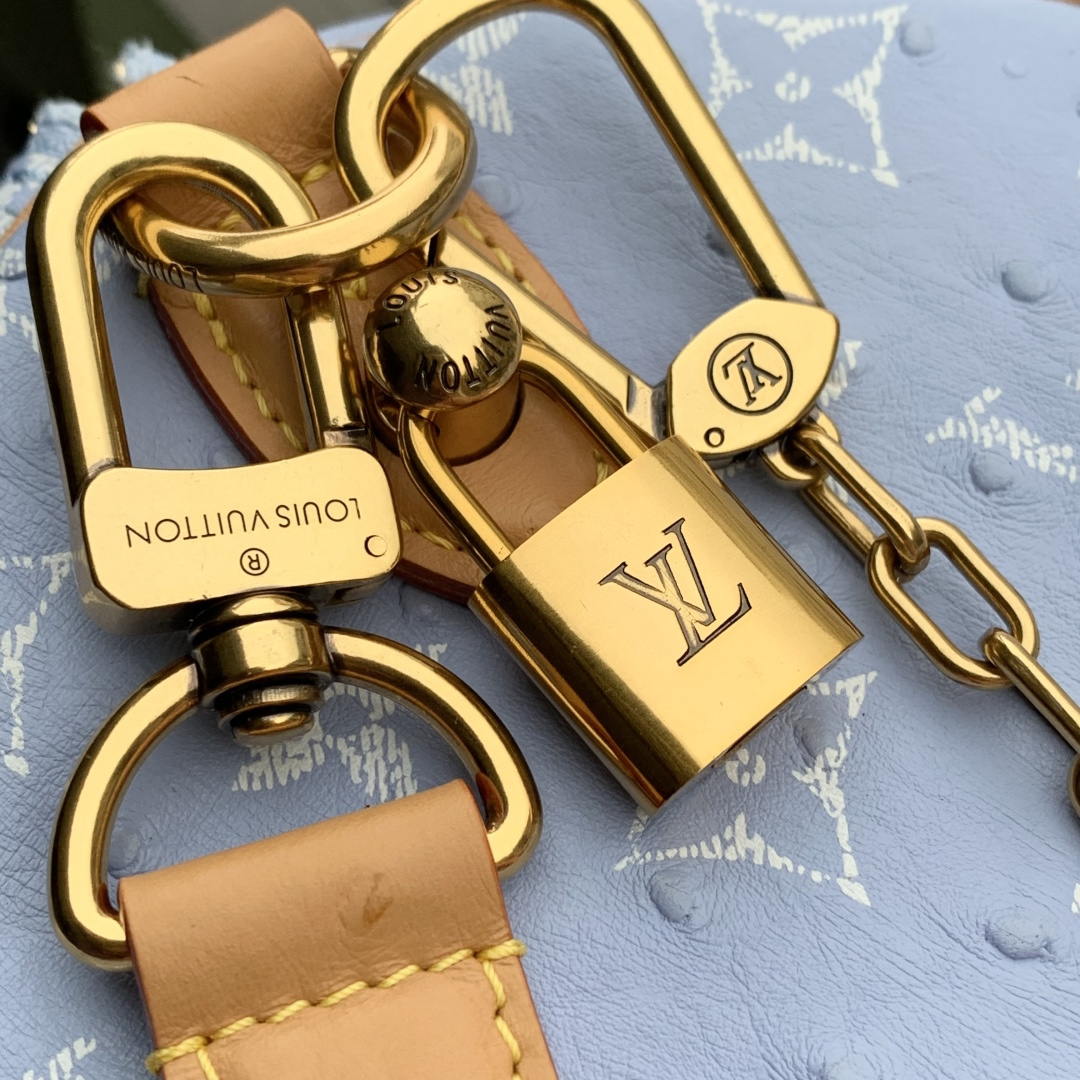 Louis Vuitton LV M14064 Speedy P9 Bandoulière 30 Bag Ostrich Ligth Blue - Default Title - View 6