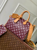Louis Vuitton LV M14064 Speedy P9 Bandoulière 30 Bag Ostrich Jujube red