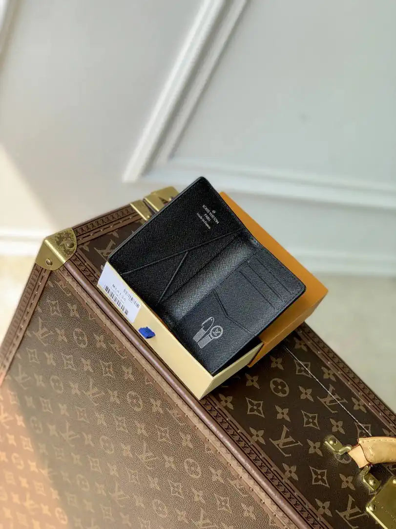 Louis Vuitton LV M14134 Pocket Organizer Monogram Black LW10017