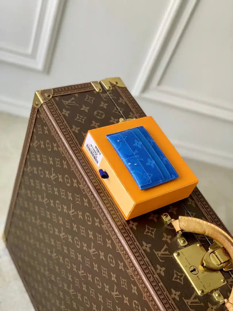 Louis Vuitton LV M14862 Double Card Holder Blue