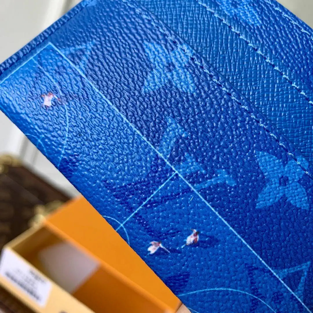 Louis Vuitton LV M14862 Double Card Holder Blue