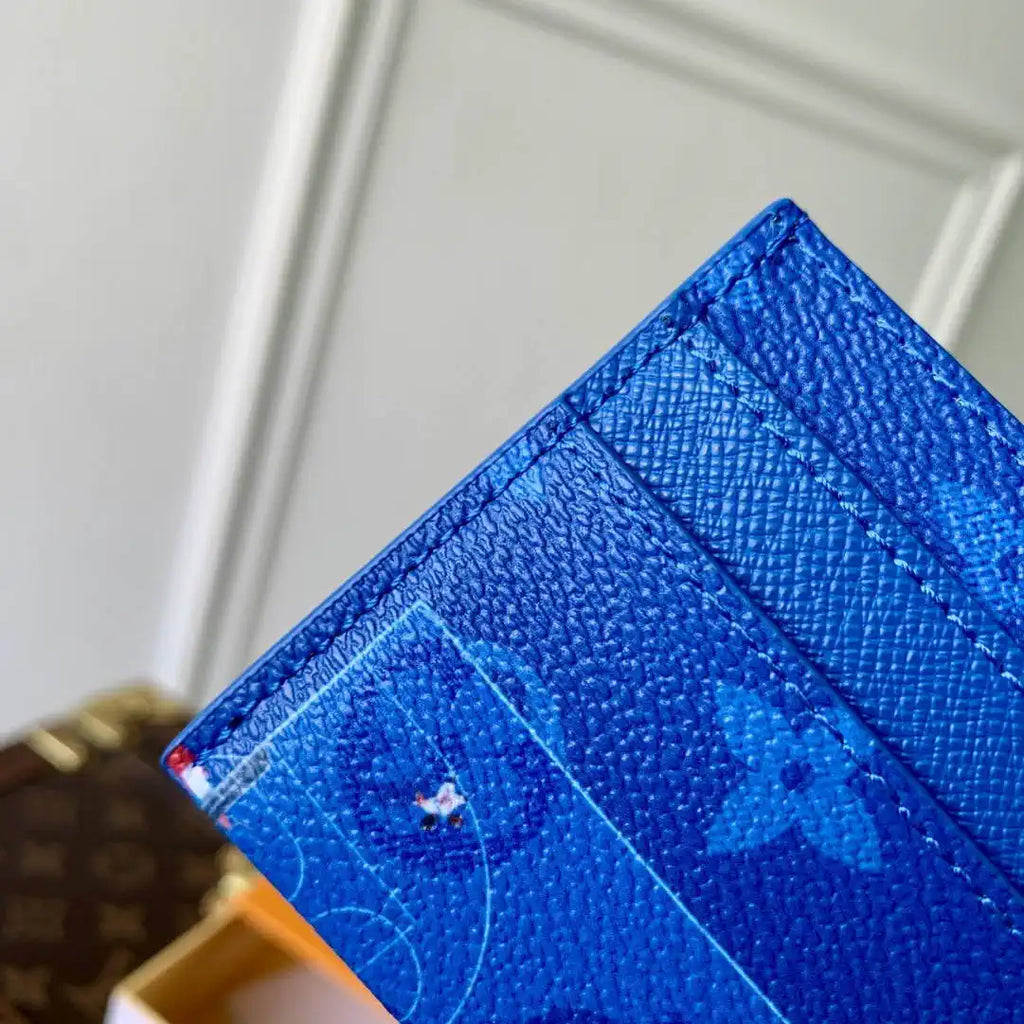 Louis Vuitton LV M14862 Double Card Holder Blue