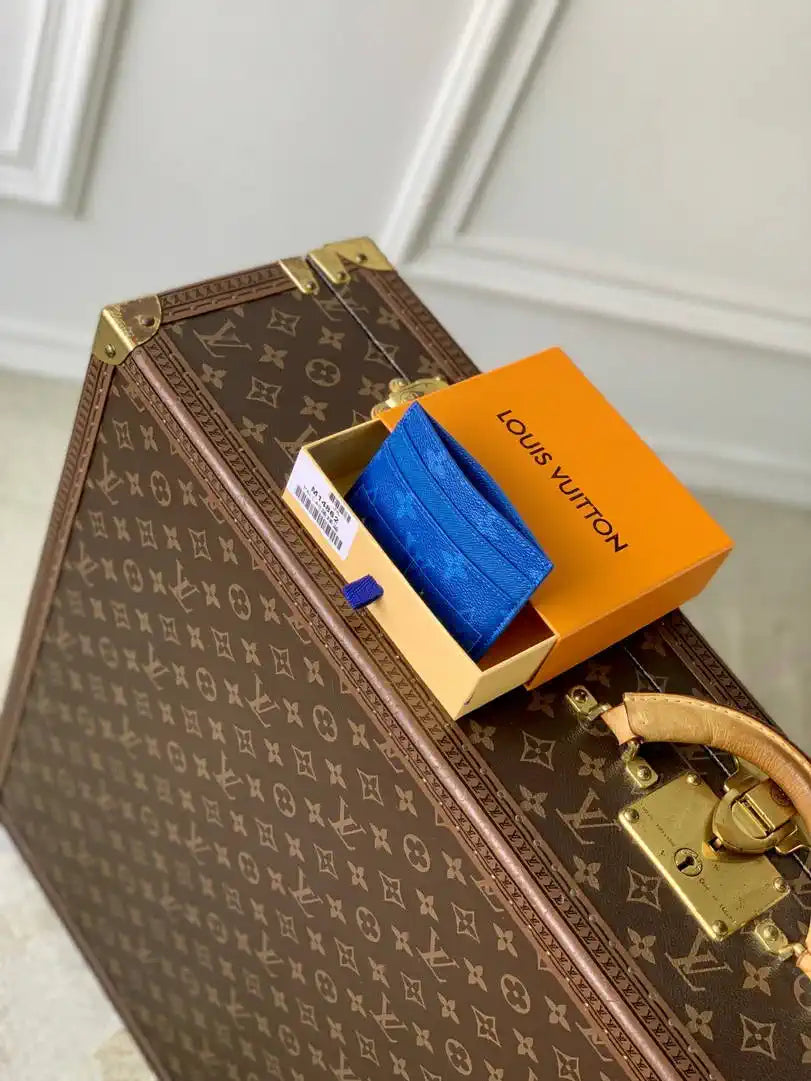 Louis Vuitton LV M14862 Double Card Holder Blue