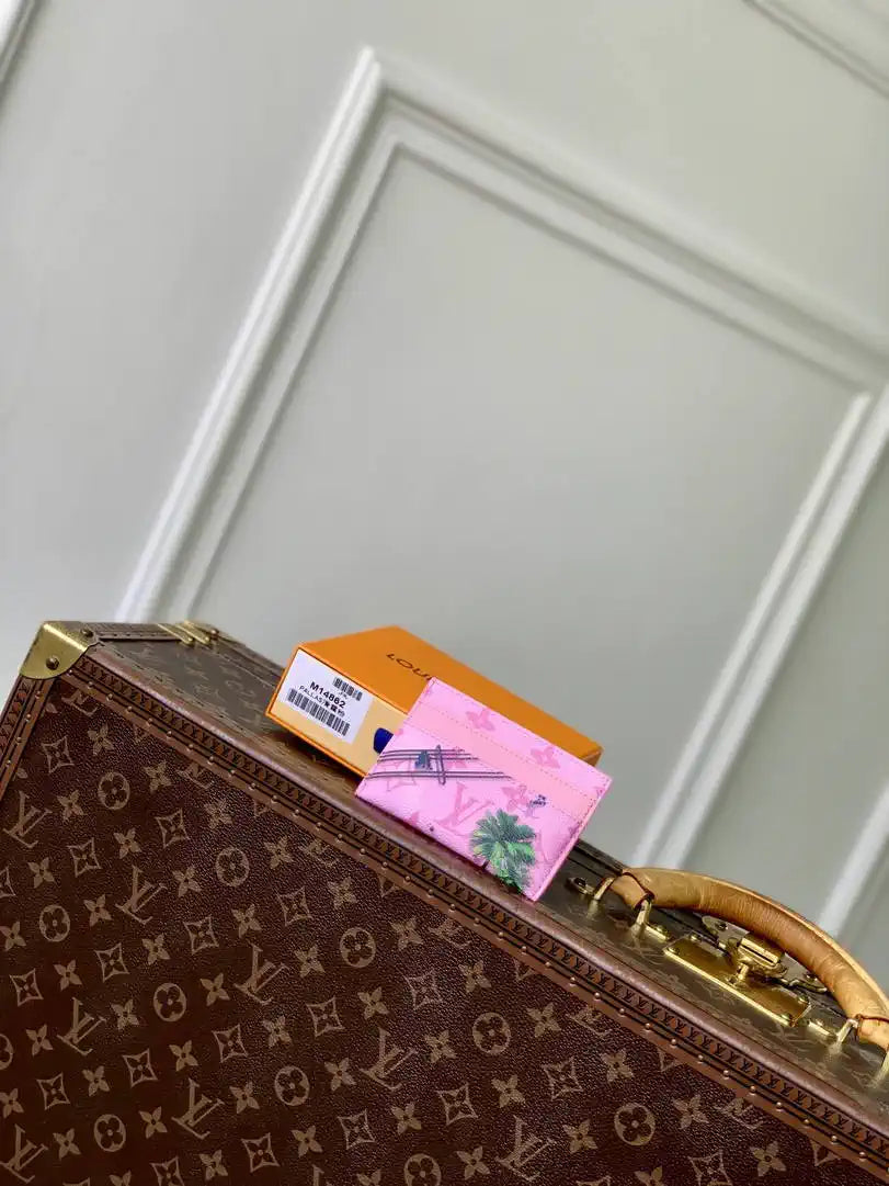 Louis Vuitton LV M14862 Double Card Holder Pink