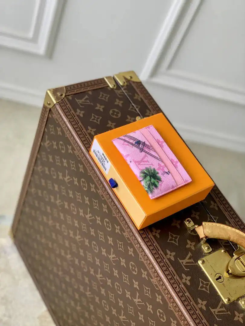 Louis Vuitton LV M14862 Double Card Holder Pink