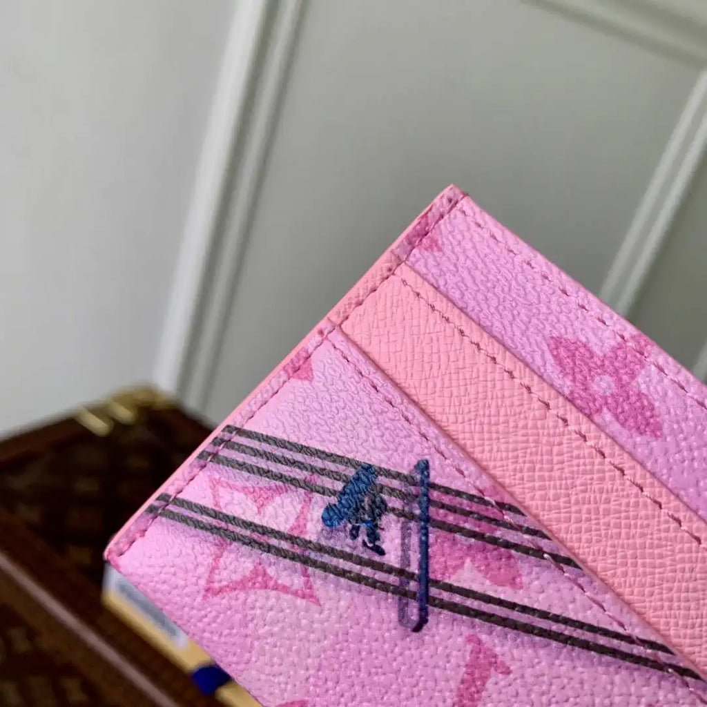 Louis Vuitton LV M14862 Double Card Holder Pink