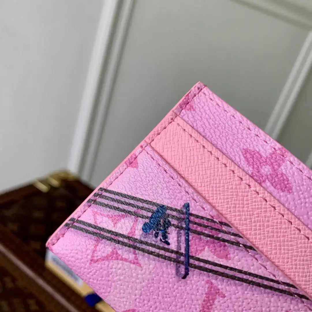 Louis Vuitton LV M14862 Double Card Holder Pink