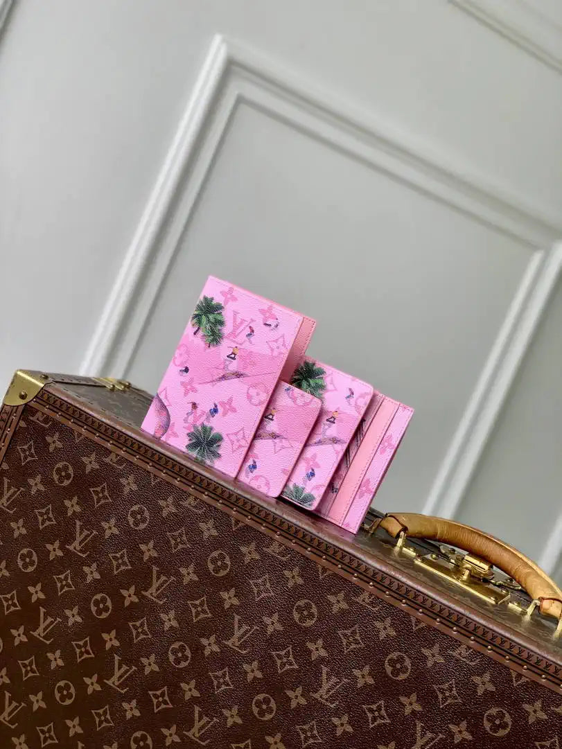 Louis Vuitton LV M14862 Double Card Holder Pink