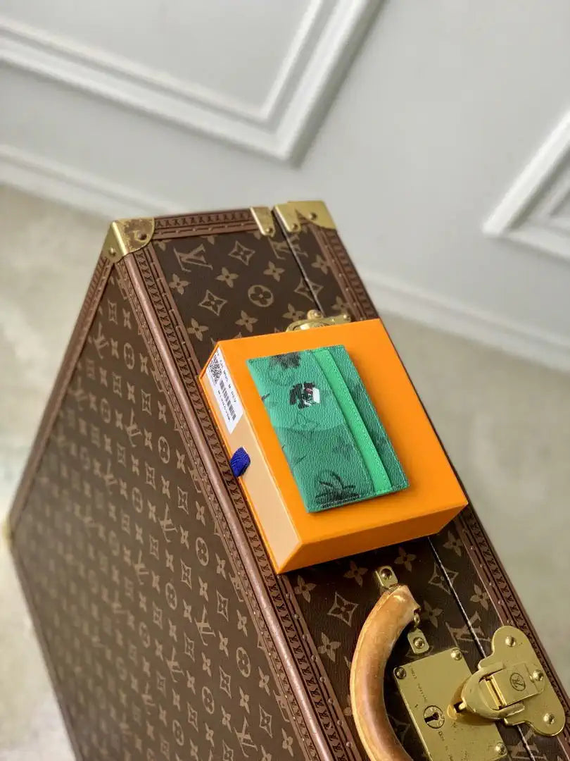 Louis Vuitton LV M14863 Double Card Holder Green