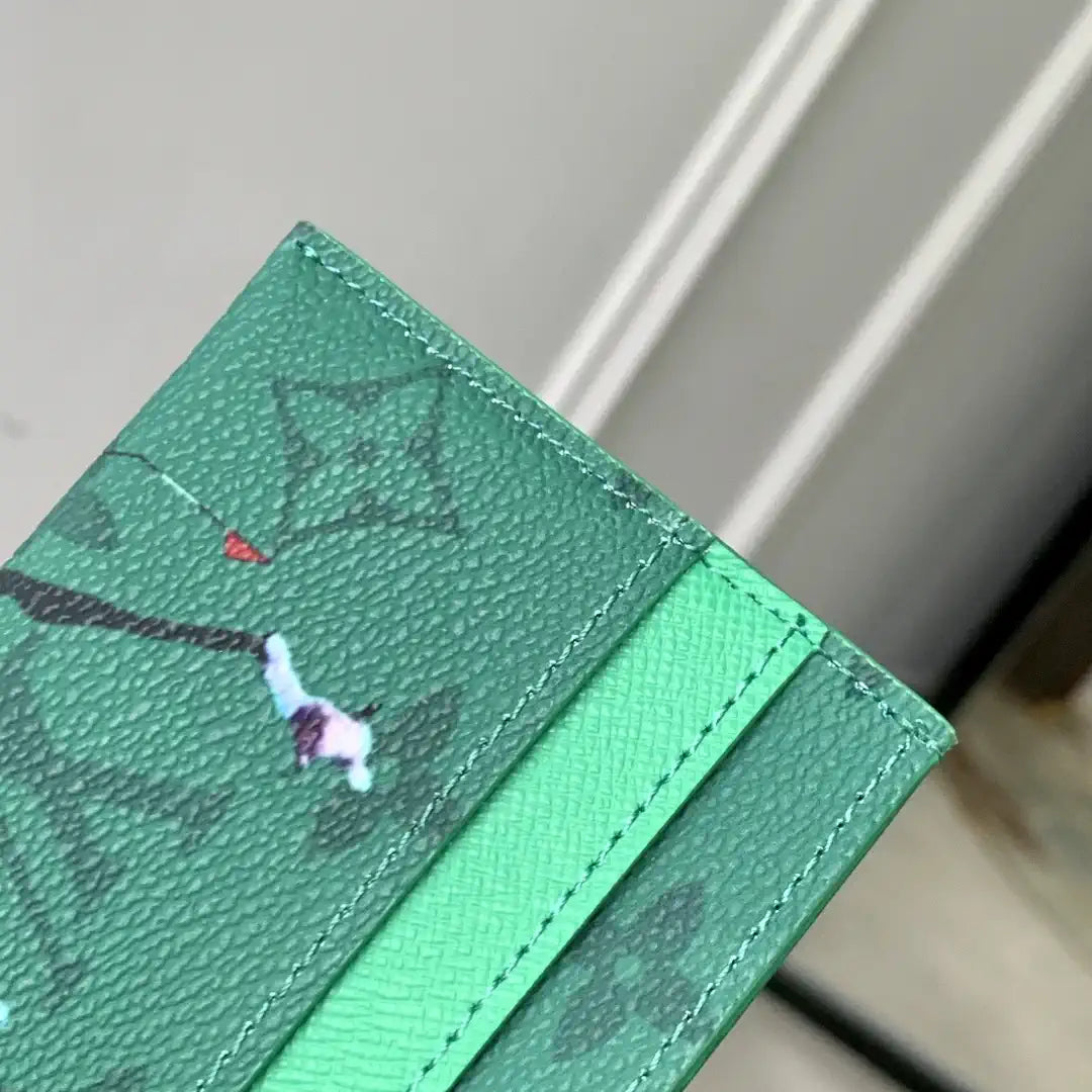 Louis Vuitton LV M14863 Double Card Holder Green