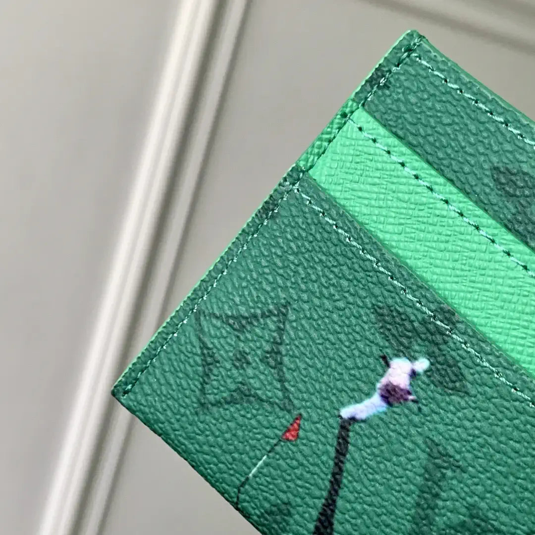 Louis Vuitton LV M14863 Double Card Holder Green