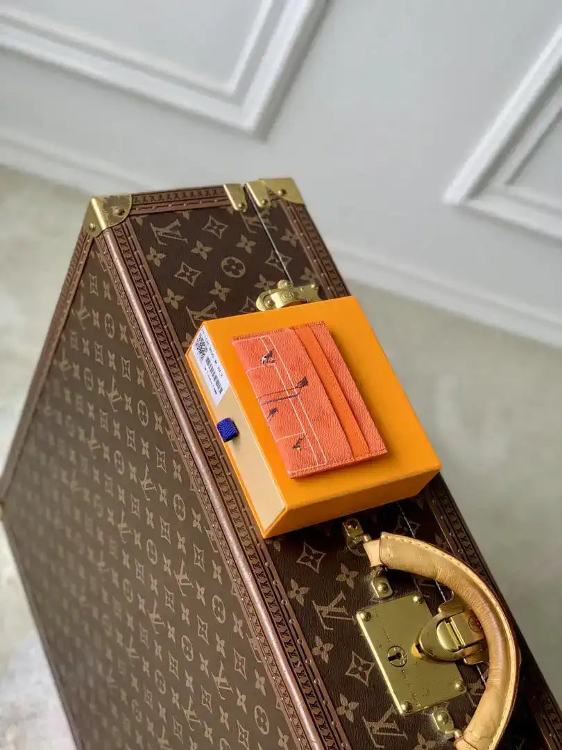 Louis Vuitton LV M14863 Double Card Holder Orange
