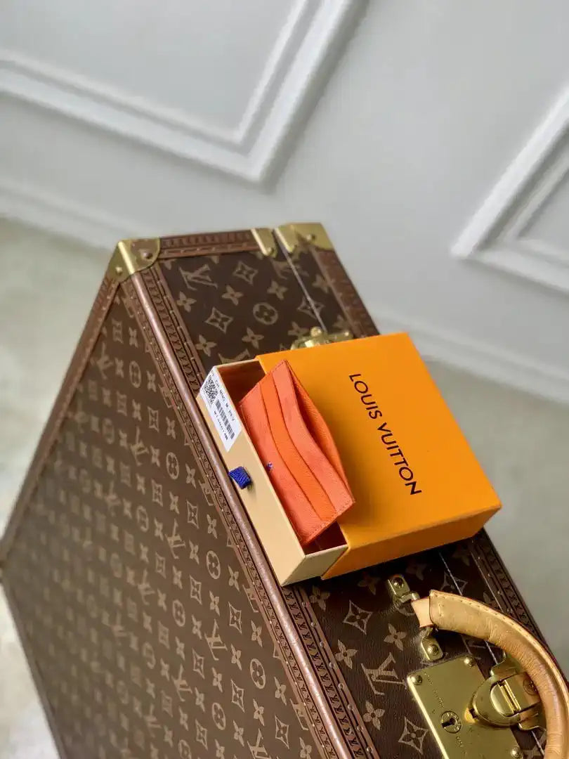Louis Vuitton LV M14863 Double Card Holder Orange